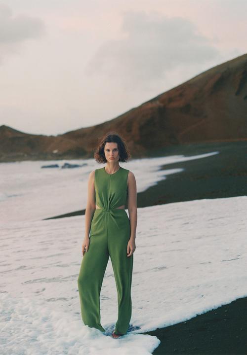 MANGO - One-piece suit almond - green