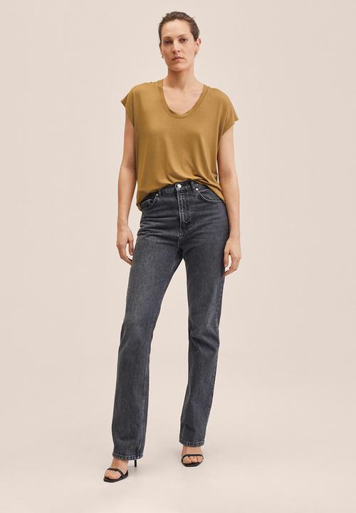 MANGO - T-shirt visca - brown