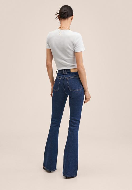 MANGO - T-shirt campit - white