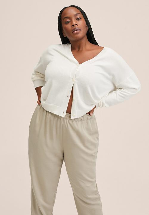 MANGO - Plus trousers fluido - light beige
