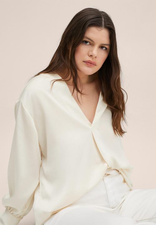 MANGO - Blouse olivia - light beige