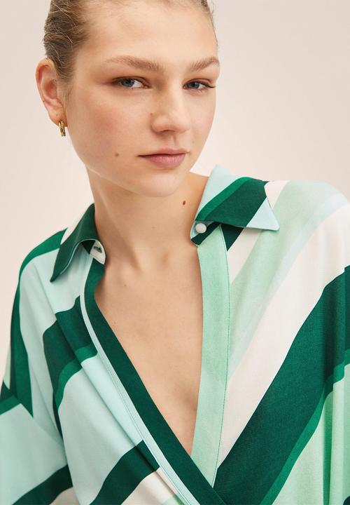 MANGO - Dress bio - green