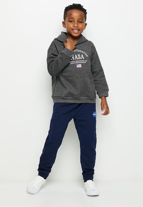 Superbalist Kids - Boys Nasa hoodie - charcoal mel