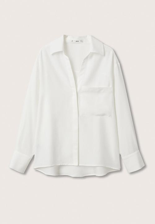 MANGO - Shirt limone - white
