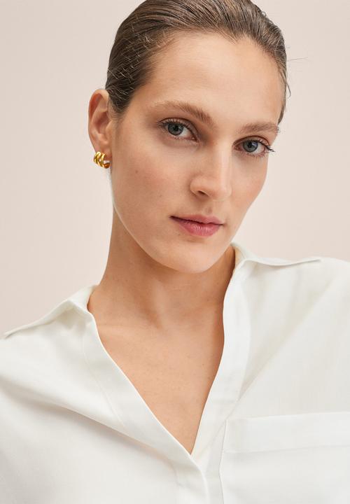 MANGO - Shirt limone - white