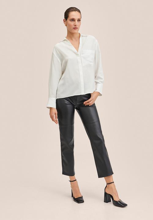 MANGO - Shirt limone - white