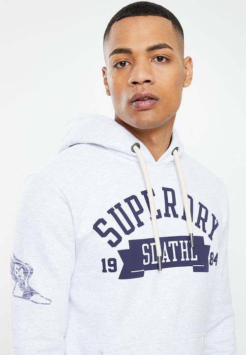 Superdry. - T&f hood - glacier grey marl