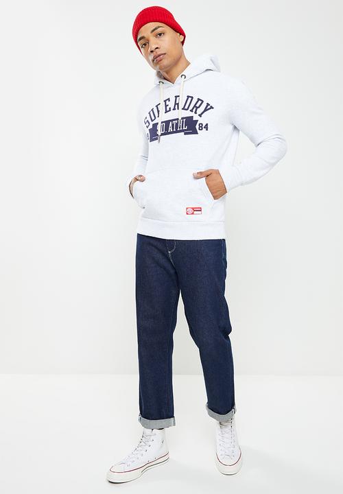 Superdry. - T&f hood - glacier grey marl