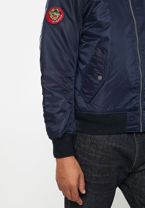 Superdry. - Hooded bomber - eclipse navy