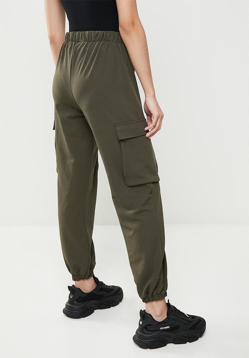 Koton - Medium rise pocket detailed trousers - khaki