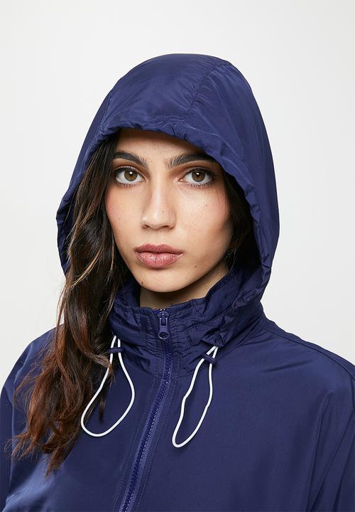 Koton - Hooded pocket detailed zipper detailed coat - navy
