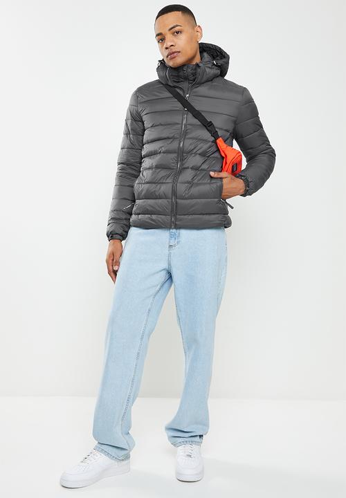 Superdry. - Classic fuji puffer jacket - charcoal