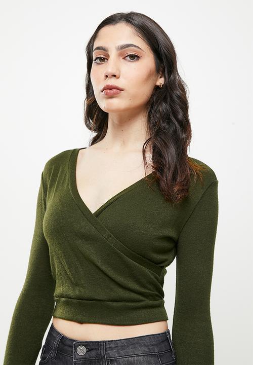 Koton - V neck long sleeve jumper - green
