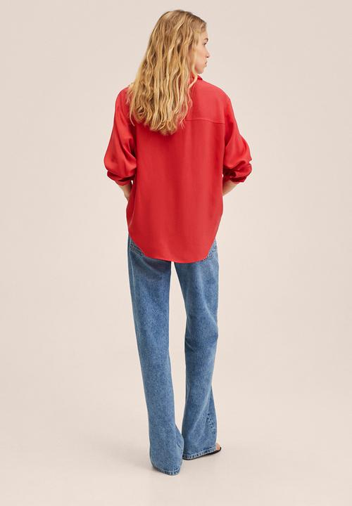 MANGO - Shirt limone - red