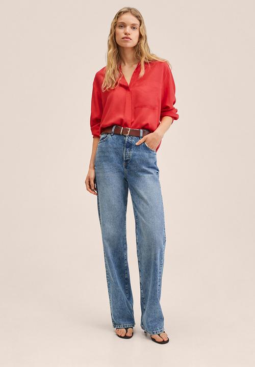 MANGO - Shirt limone - red