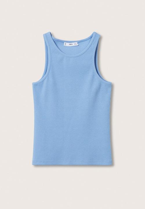 MANGO - Top plaja - light pastel blue