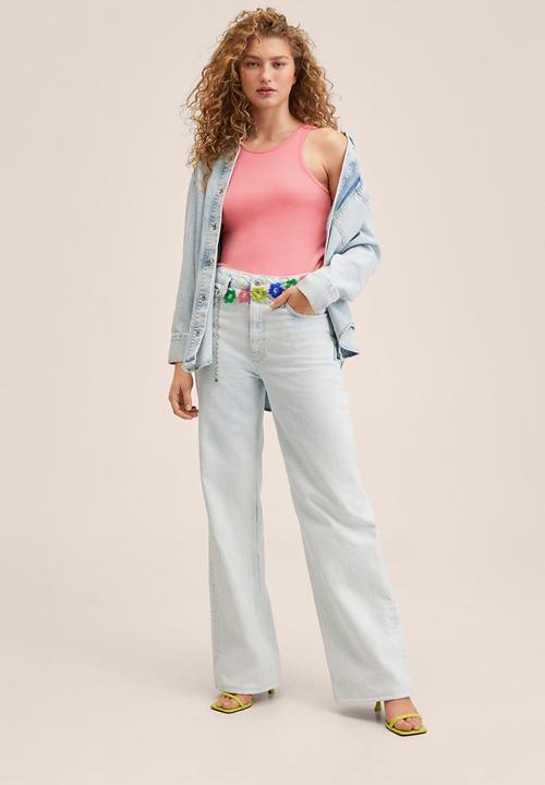MANGO - Top plaja - bright pink