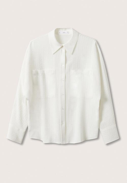 MANGO - Shirt mayo - off white 