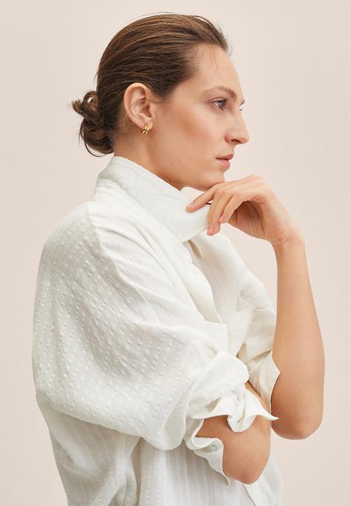 MANGO - Shirt mayo - off white 