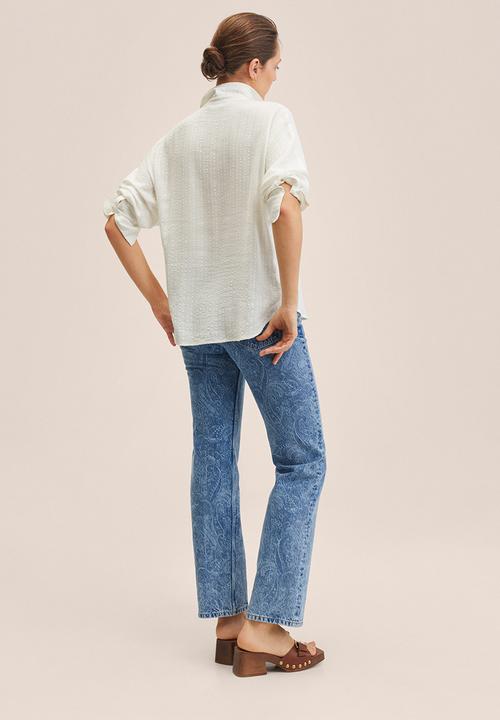 MANGO - Shirt mayo - off white 