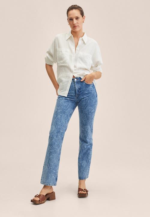 MANGO - Shirt mayo - off white 