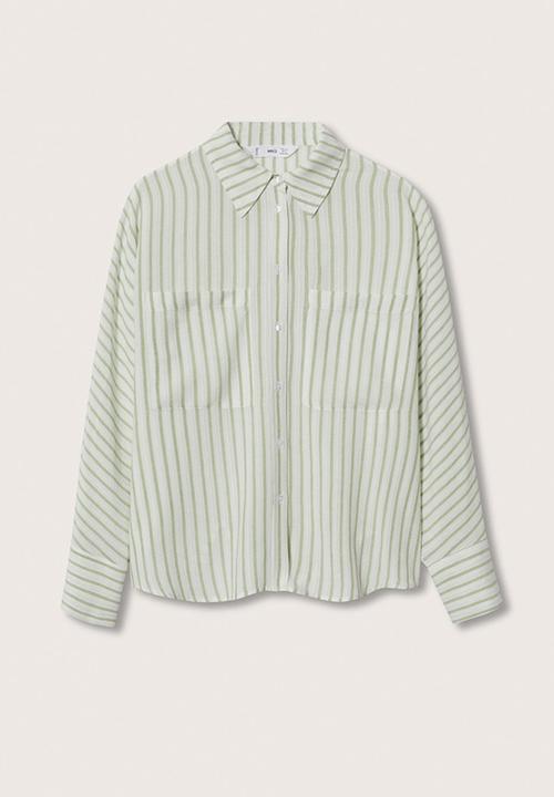 MANGO - Shirt mayo - green