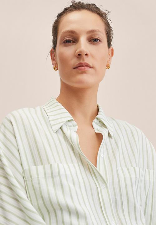 MANGO - Shirt mayo - green