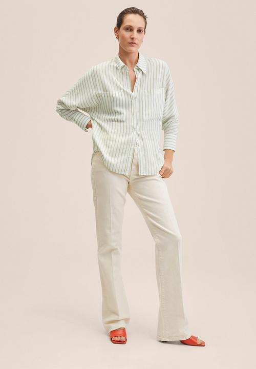 MANGO - Shirt mayo - green