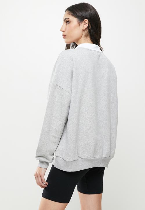 Koton - Crew neck printed sweatshirt - grey