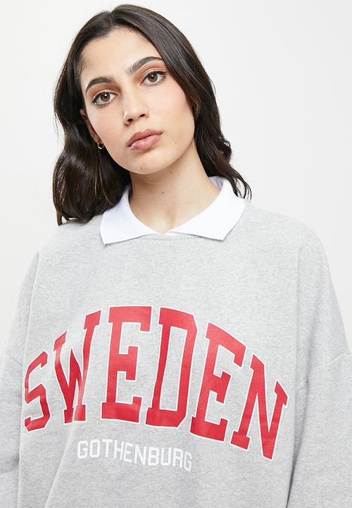 Koton - Crew neck printed sweatshirt - grey