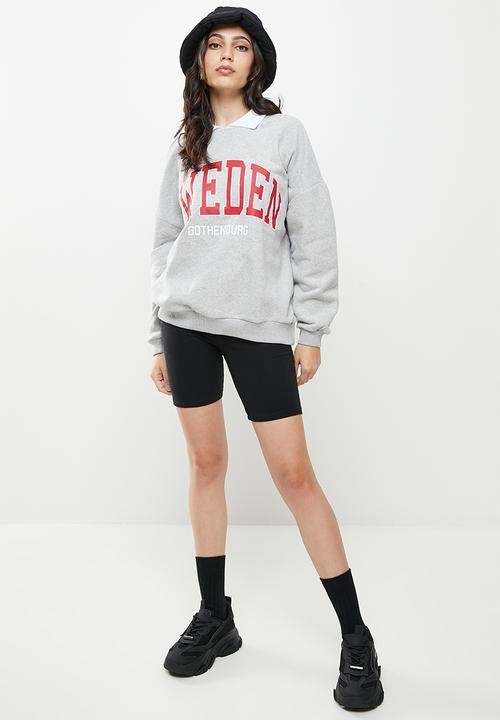 Koton - Crew neck printed sweatshirt - grey