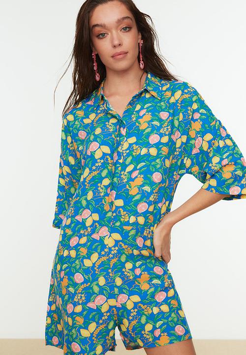 Trendyol - Colorful lemon patterned overalls - multi