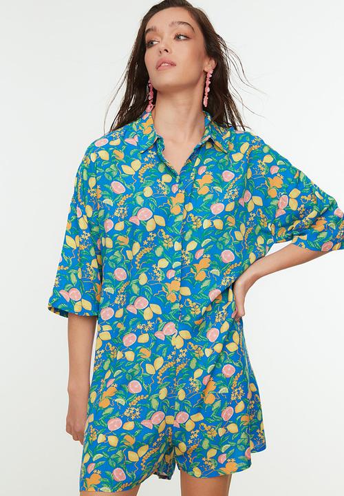Trendyol - Colorful lemon patterned overalls - multi