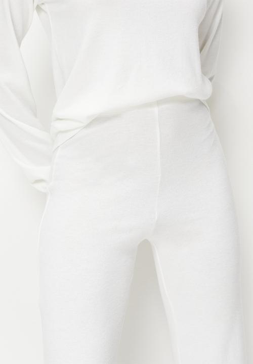 Blake - Soft touch wide leg & crew sleep set - milk