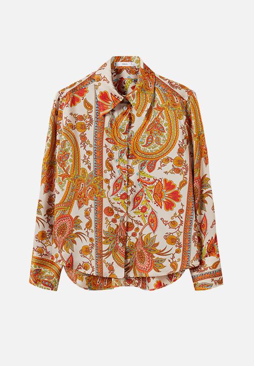MANGO - Shirt greenny - multi 