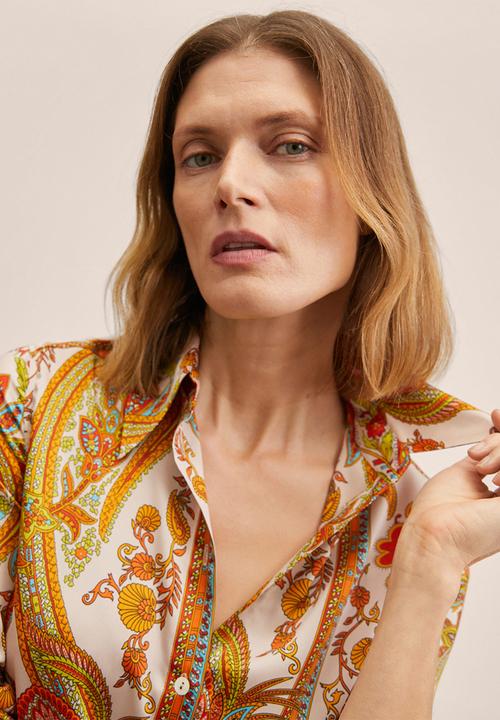 MANGO - Shirt greenny - multi 