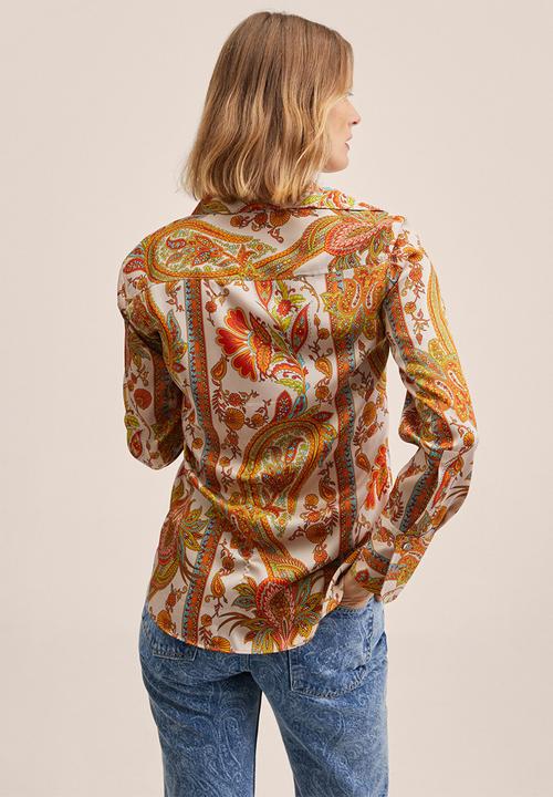 MANGO - Shirt greenny - multi 