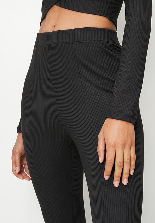 Blake - Split front legging - black