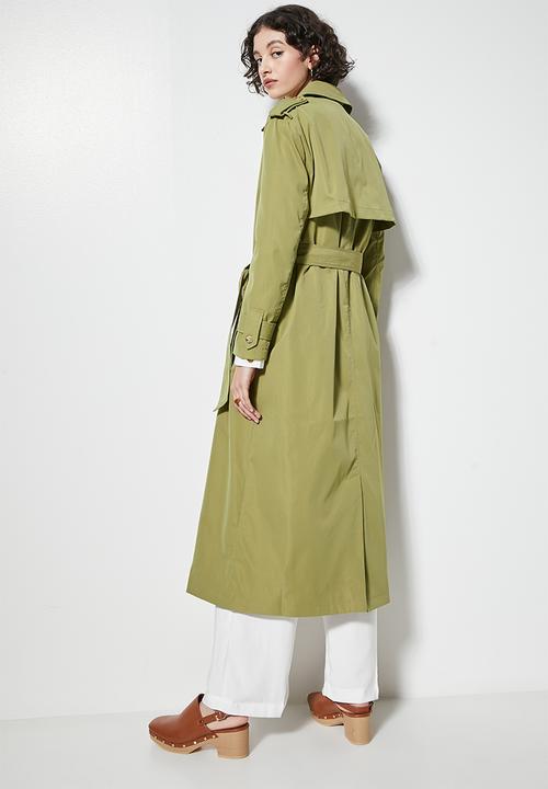 Superbalist - Trench coat - pesto