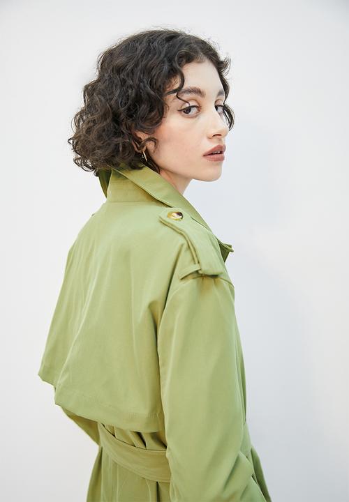 Superbalist - Trench coat - pesto