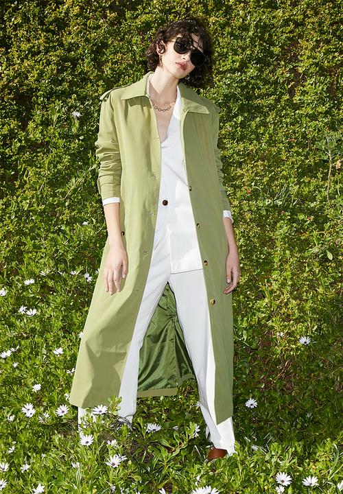 Superbalist - Trench coat - pesto