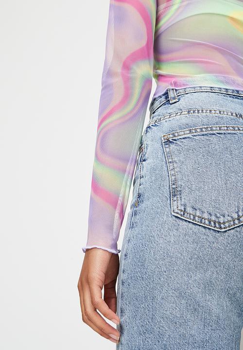 Blake - Printed mesh tee - multi 
