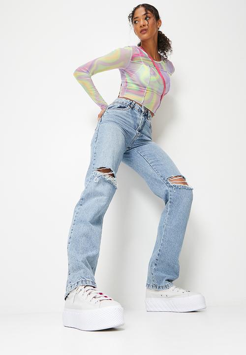 Blake - Printed mesh tee - multi 