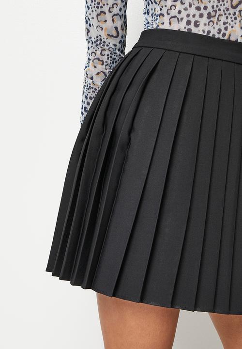 Blake -  Knife pleated mini skirt  - black