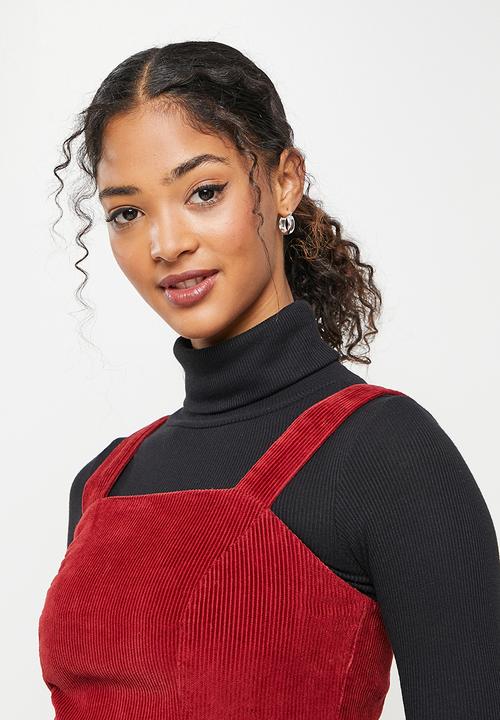 Koton - Sleeveless midi belt detailed dress - burgundy