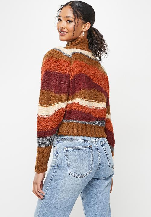 Koton - Striped patterned sweater - brown 