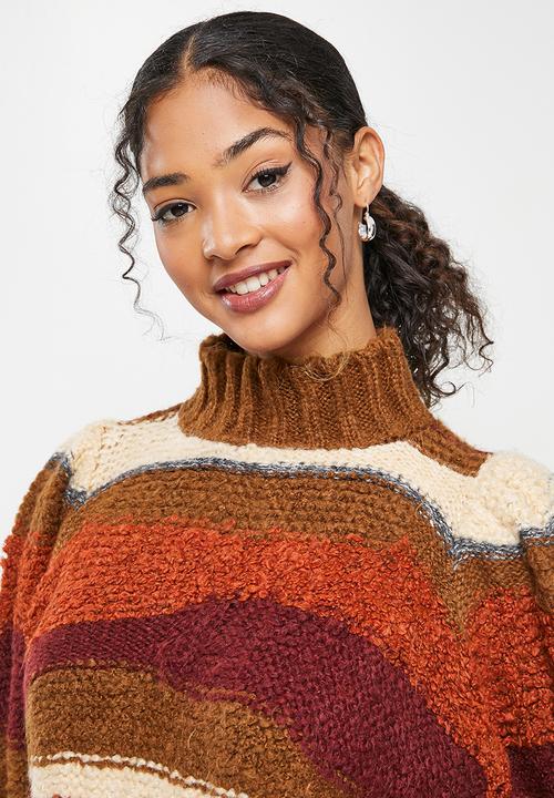 Koton - Striped patterned sweater - brown 