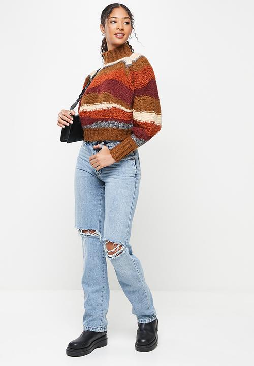 Koton - Striped patterned sweater - brown 