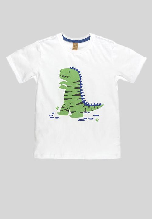 UP Baby - Tee and sweat bermuda - white & blue