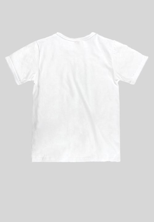 UP Baby - Tee and sweat bermuda - white & blue